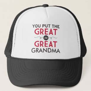 Boné Você pôr o excelente na grande avó