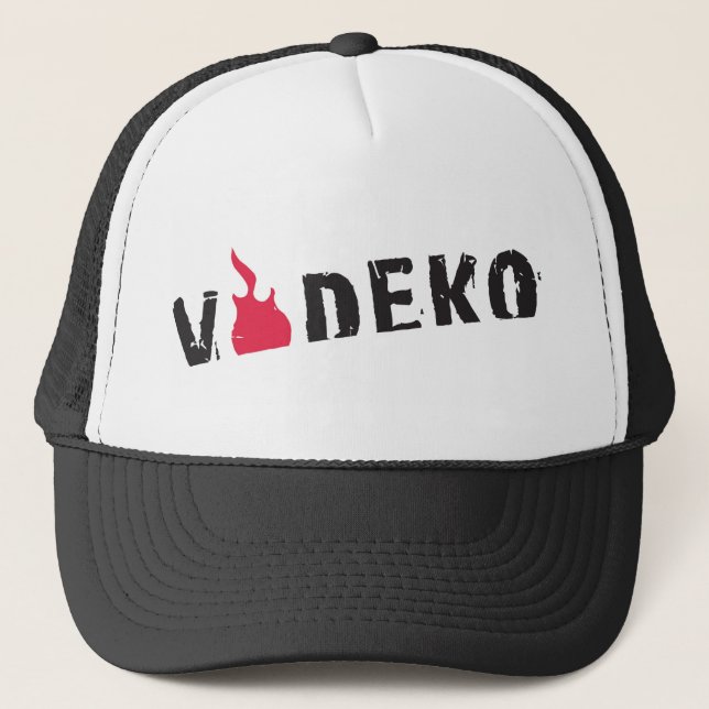 Boné VODEKO® Trucker Cap black/white (Frente)