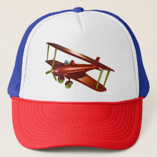 Boné Voo Aerospace de Avião Vermelho Divertido