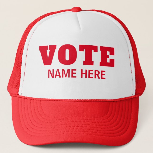 BONÉ VOTAÇÃO PERSONALIZADA ELEITORES CANDIDATO ELEIÇÃO (Frente)