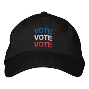 Boné Votação votação vermelho branco azul preto