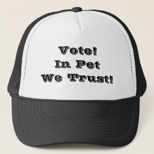 Boné Votar Pet Nós Confiamos