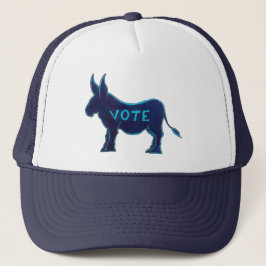 Boné VOTE Blue Donkey Dia das Eleições EUA Votando Patr