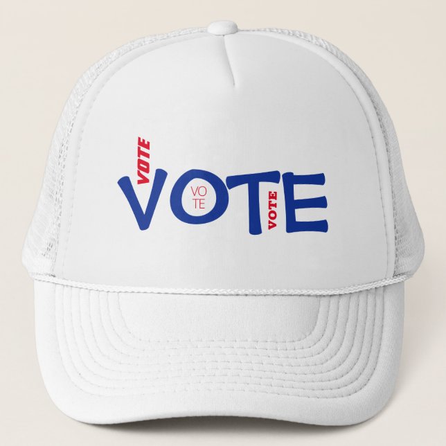 Boné Vote Vermelho Branco e Azul (Frente)