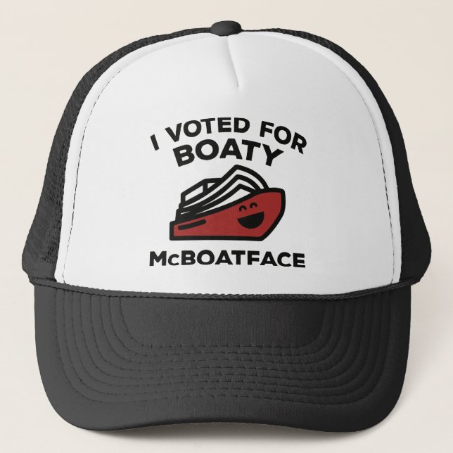 Boné Votei A Favor Do Boaty McBoatface (Frente)
