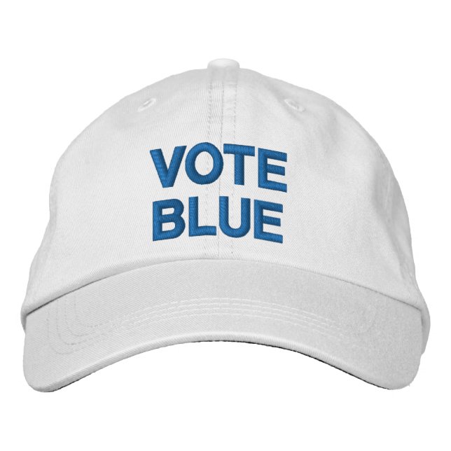 Boné Voto azul branco democrata popular texto personali (Frente)