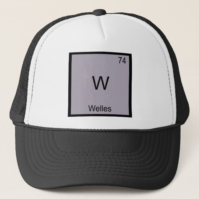 Boné W - Camiseta Símbolo do Elemento Químico Engraçado (Frente)