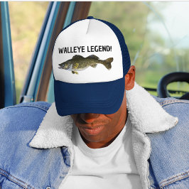 Boné Walleye Legend Funny Pesca Pescador Angler Gift