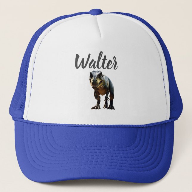Boné Walter Name Com T Rex Dinossaur, (Frente)