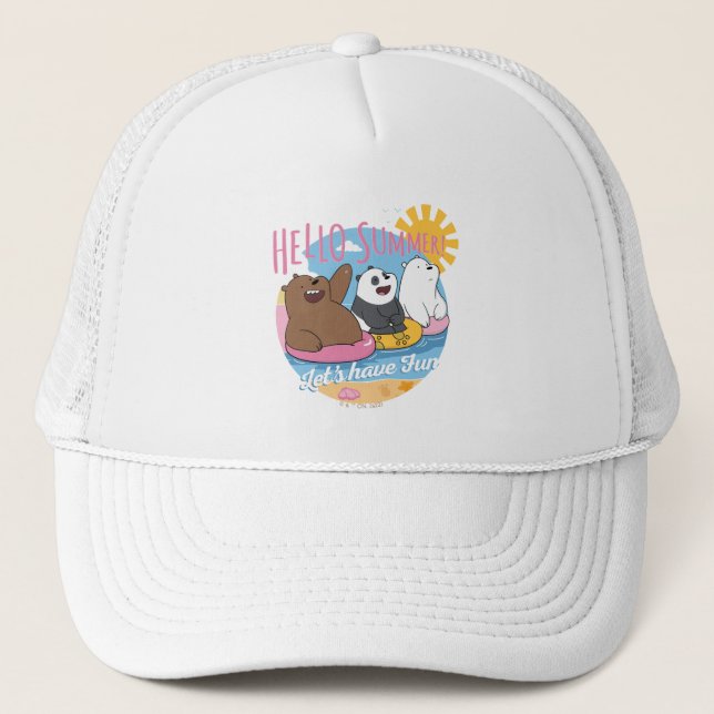 Boné We Bare Bears - Hello Summer! Let's Have Fun (Frente)