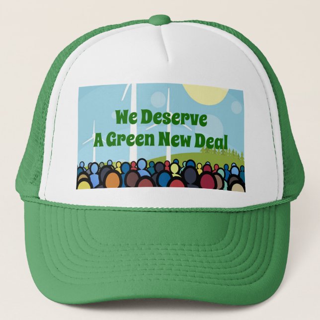 Boné We Deserve a Green New Deal (Frente)