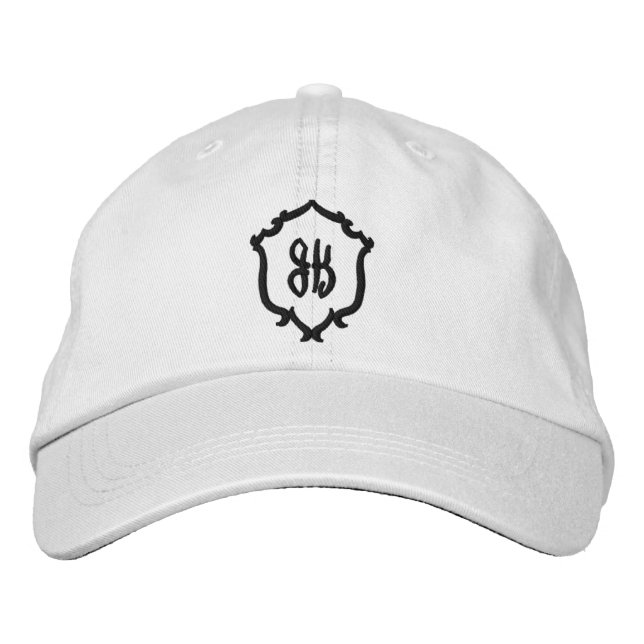 Boné Wedding Crest Monogram Embroidered Baseball Cap (Frente)