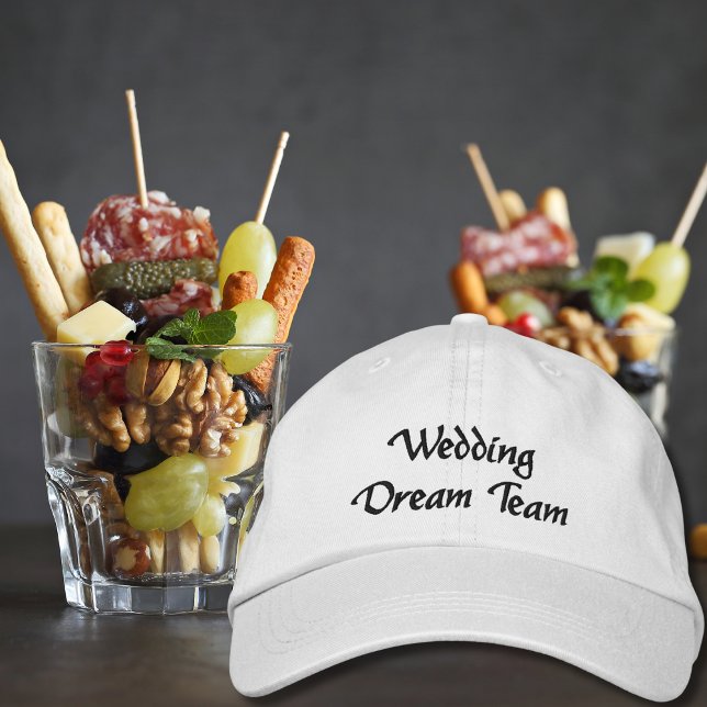 Boné Wedding Dream Team,Bride,Bachelorette Personalized (Criador carregado)