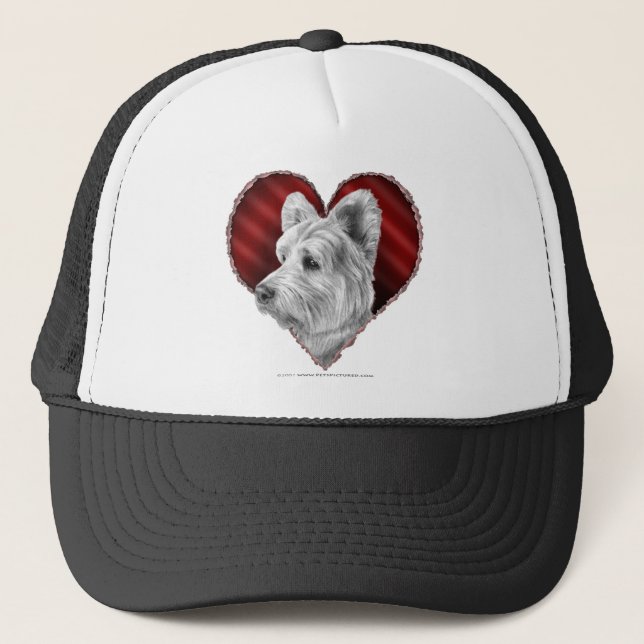 Boné Westie Terrier com coração (Frente)