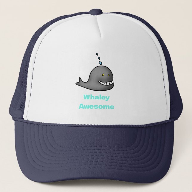 Boné Whaley Awesome Funny Whale Pun Design (Frente)