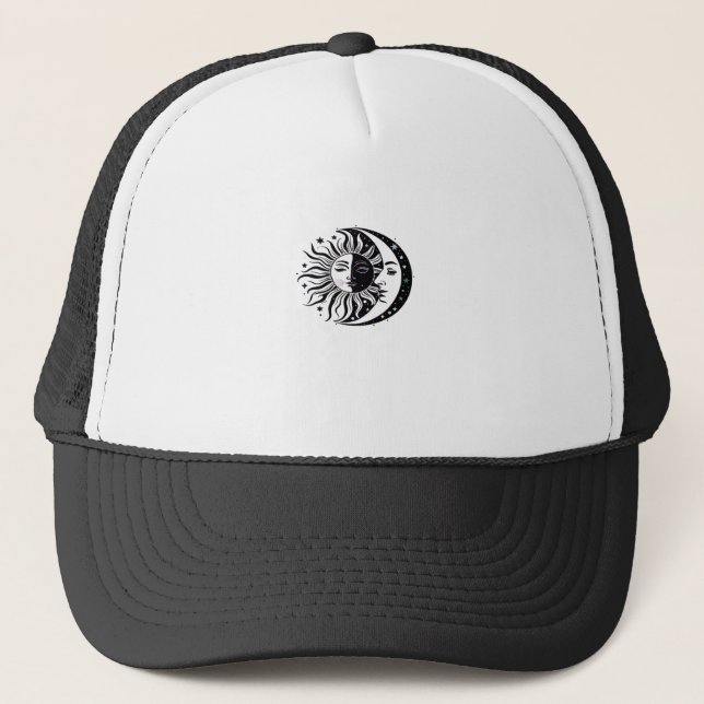 Boné Whimsigoth Watercolor Sun Moon Witchy Classic (Frente)