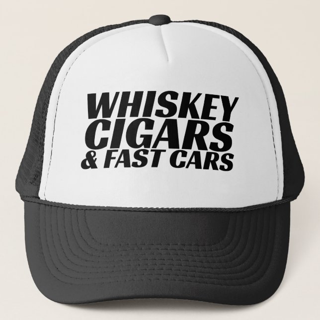 Boné Whiskey Cigars & Fast Cars (Frente)