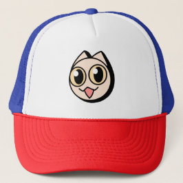 Boné White Cartoon Cat