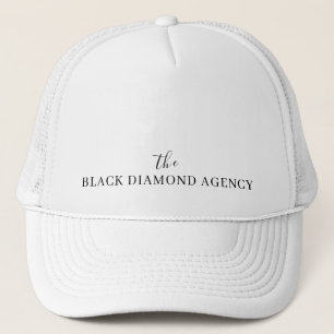 Boné White Custom Company Hat   Logotipo comercial com 