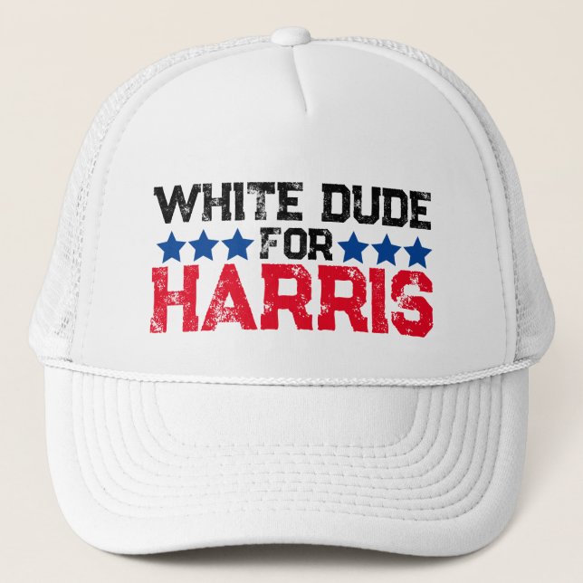 Boné White Dude for Harris 2024 Kamala Senhora Presiden (Frente)