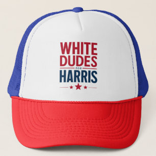 Boné White Dudes For Harris Election Kamala Harris 2024