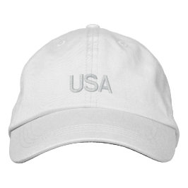 Boné White Hat bordado pelos EUA