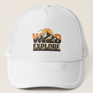 Boné Wild Explore Vintage Mountain Adventure Outdoor
