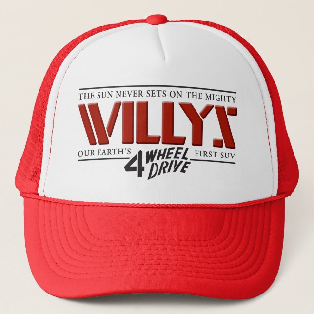 Boné Willys 4WD Red Hat (Frente)