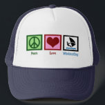Boné Windsurfing de Paz e Amor<br><div class="desc">Só preciso de paz, amor e windsurf.</div>