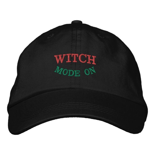 Boné WITCH MODE ON Custom Text Premium Quality-Hat Bold (Frente)