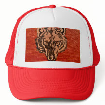 Wolf Head em Red