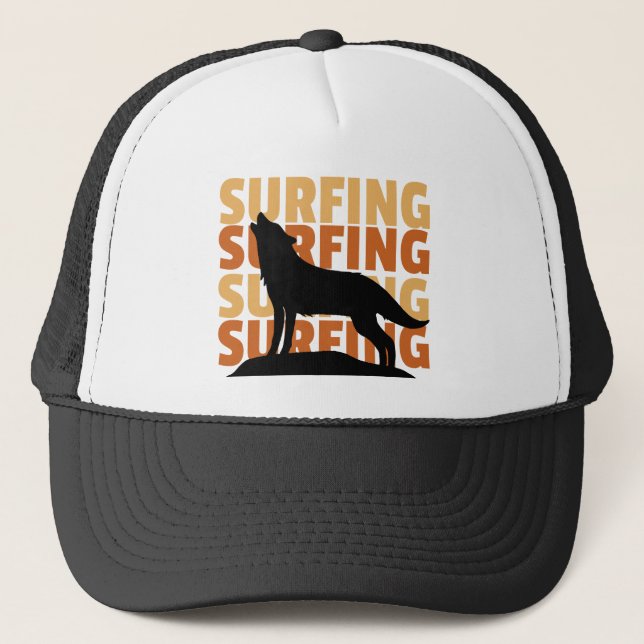 Boné Wolf wants to surf surf surf (Frente)