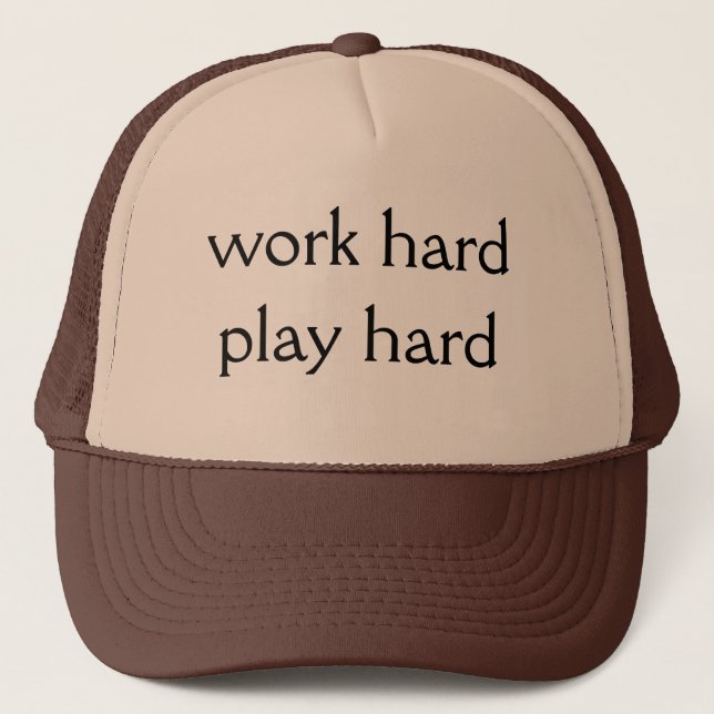 Boné Work hard Play hard (Frente)