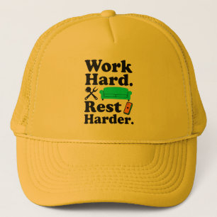 Boné Work Hard Rest Harder Funny Lifestyle Shirt
