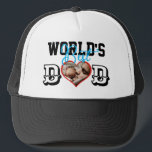 Boné World's Best Dad w/ Photo Trucker Hat<br><div class="desc">keep it simple and still special World's Best Dad ever w/ Photo Glass is a beautiful and meaningful gift for your dad to use every day and make him smile remembering that special moment. To customize the product click on"personalize this template" and add your favorite photo.</div>