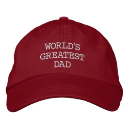 Boné World's Greatest Dad - Red With White Embroidery