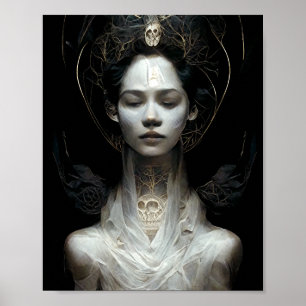 Bone Wraith Fantasy Sci-Fi Art Poster