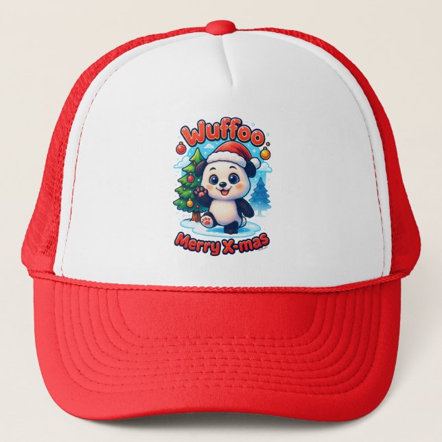 Boné Wuffoo Poppi Merry Natal Kawaii 3D Feriado (Frente)