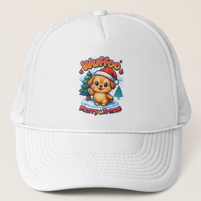 Boné Wuffoo Roony Merry Natal Kawaii 3D Feriado (Frente)