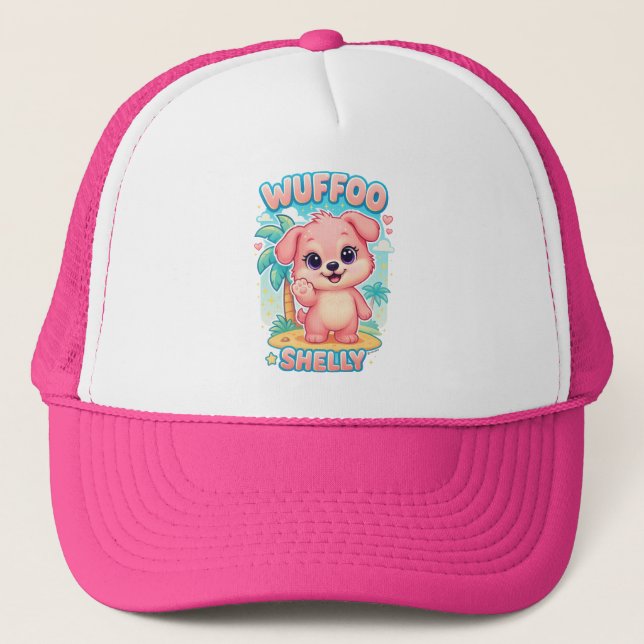 Boné Wuffoo Shelly Kawaii Puppy Tropical Island (Frente)