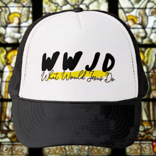 Boné WWJD Trucker Hat - "O que Jesus faria"
