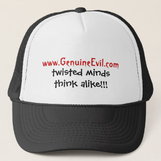 Boné www.GenuineEvil.com, mentes torcidas pensa