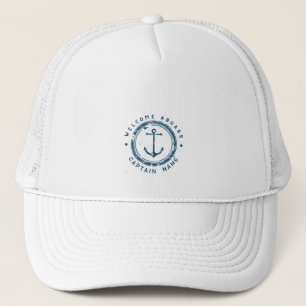 Boné Yacht clube de ancoragem náutica Marinho azul barc
