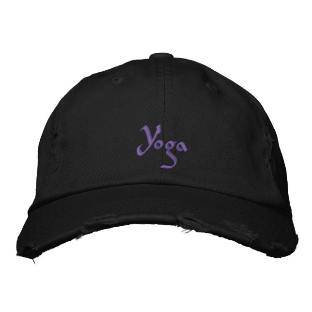 Boné Yoga Cuta Personalizada Com Pedra Rústica Roxa Vin (Frente)