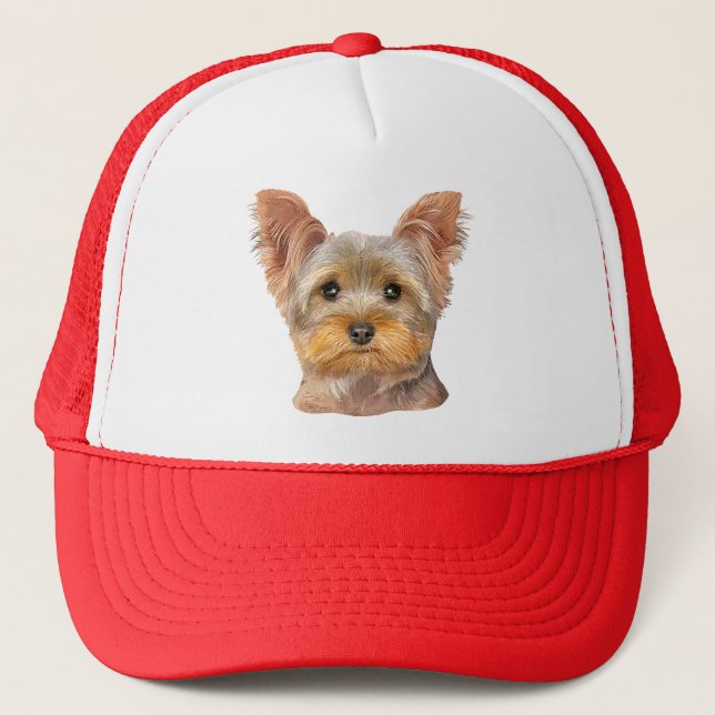 Boné Yorkie amarelo - chapéu do camionista (Frente)