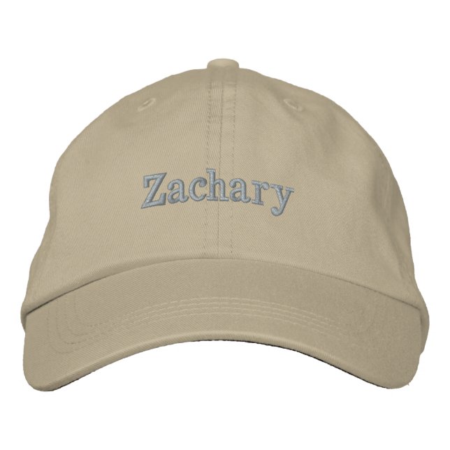 Boné "Zachary" Nome Masculino Bordado, (Frente)