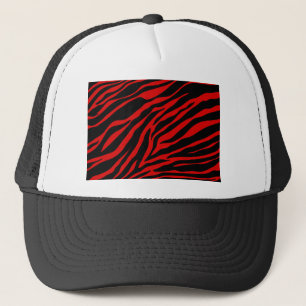 Boné zebra vermelha