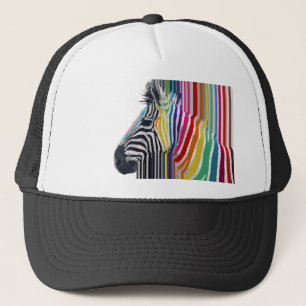Boné zebra vibrante colorida na moda impressionante das