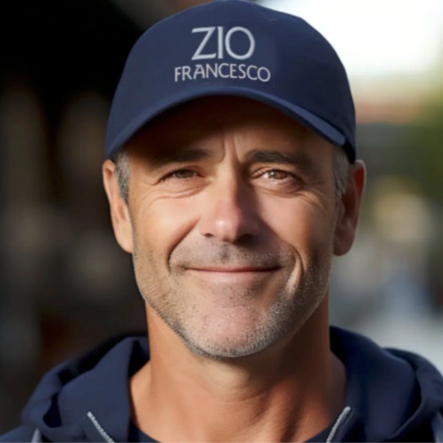 Boné Zio Embroidered Cap Custom Gift for Italian Uncle (Zio personalized Embroidered Baseball Cap Italian Uncle Gift)