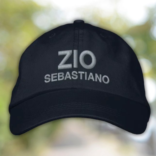 Boné Zio Embroidered Cap Custom Gift for Italian Uncle (Zio personalized Embroidered Baseball Cap Italian Uncle Gift)